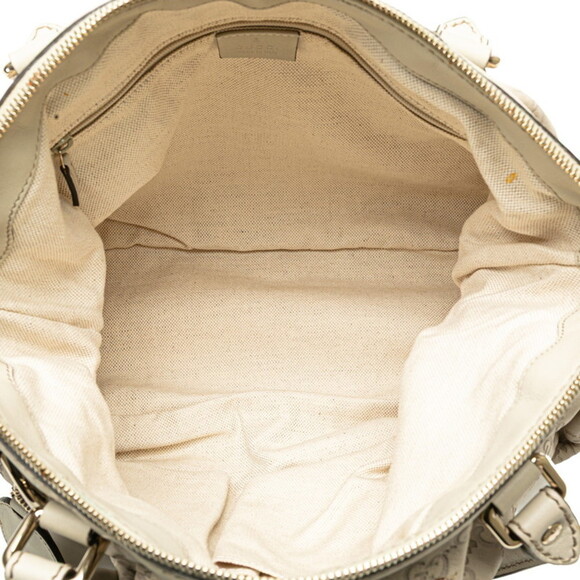 GUCCI White Leather Shoulder Bag - Picture 7 of 11